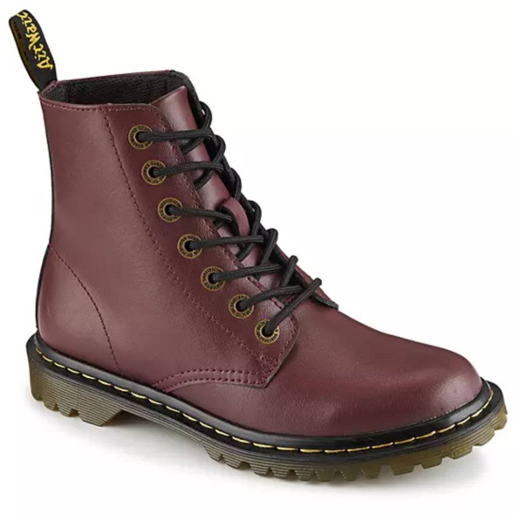 Dr. Martens Cherry Red/Burgundy Luana Combat Boots